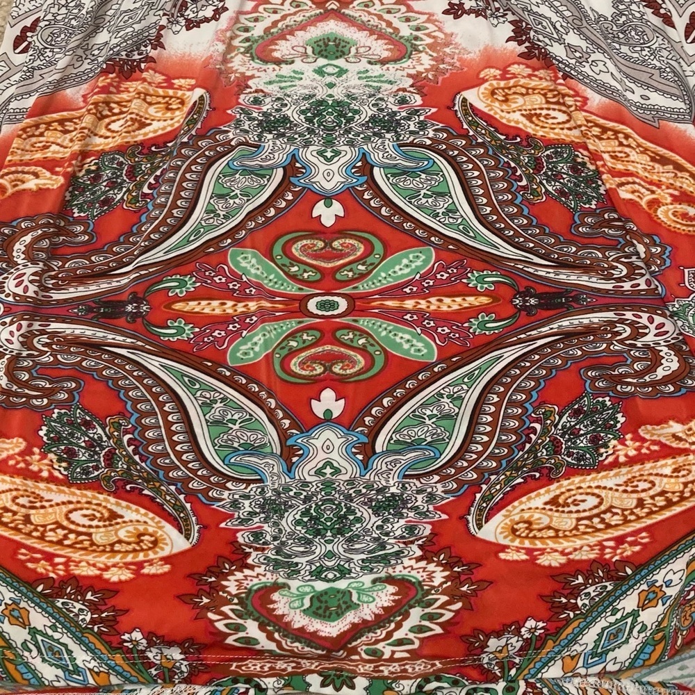 3/$20 Vintage Y2K Babydoll Halter Dress Womens XL Paisley Festival Baddie Summer - Picture 6 of 9